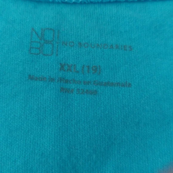 No Boundaries T shirt Size XXL (19) aqua blue - Picture 5 of 5